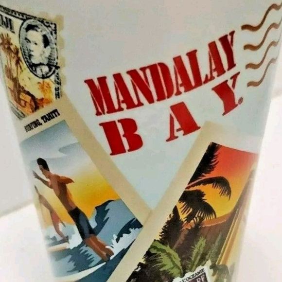Las Vegas 1961 Souvenir Mug- Mandalay Bay w/Palm Tree Handle Vacation Decor - Picture 2 of 8